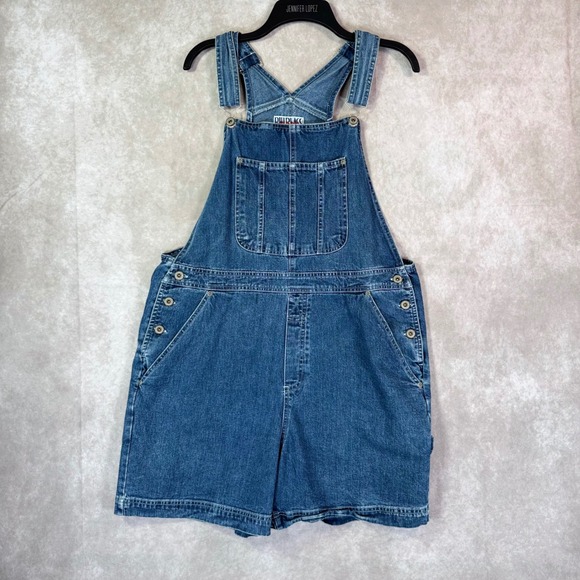 bill blass Denim - Bill Blass Jeans Vintage 90s Denim Shortalls Overalls Medium Wash Womens Large